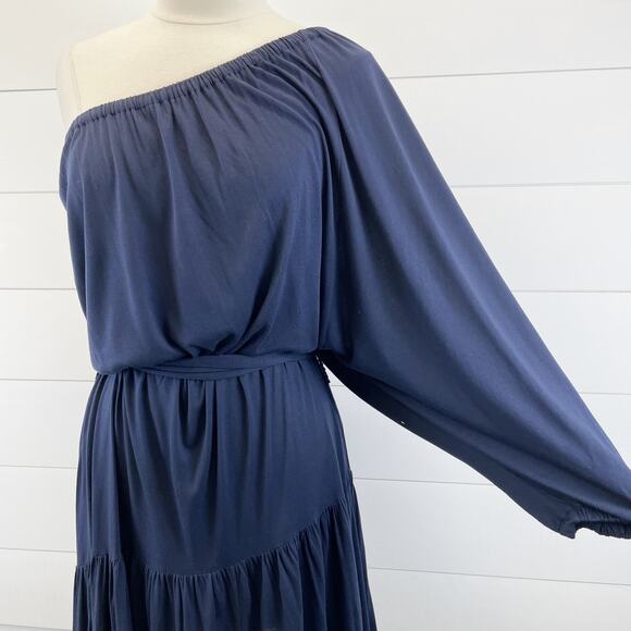 Marc Jacobs Womens Dress XS One Shoulder Navy Modal Rayon Softcore Balletcore - Picture 4 of 10